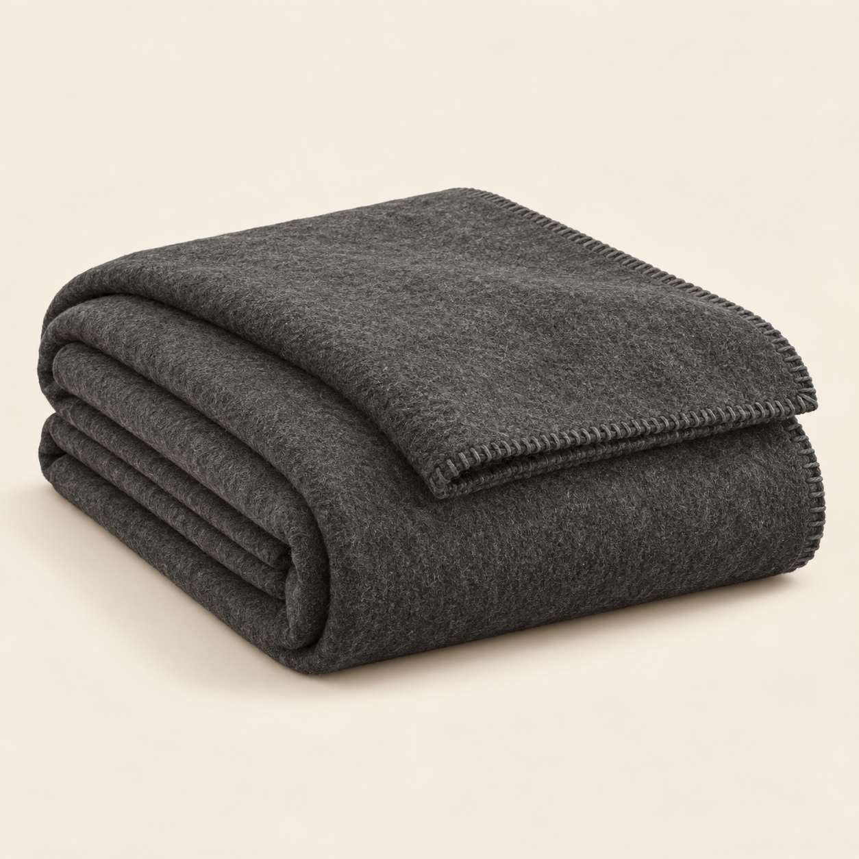 AI illustration representing Pendleton Eco-Wise wool blanket — Full/Queen, Charcoal