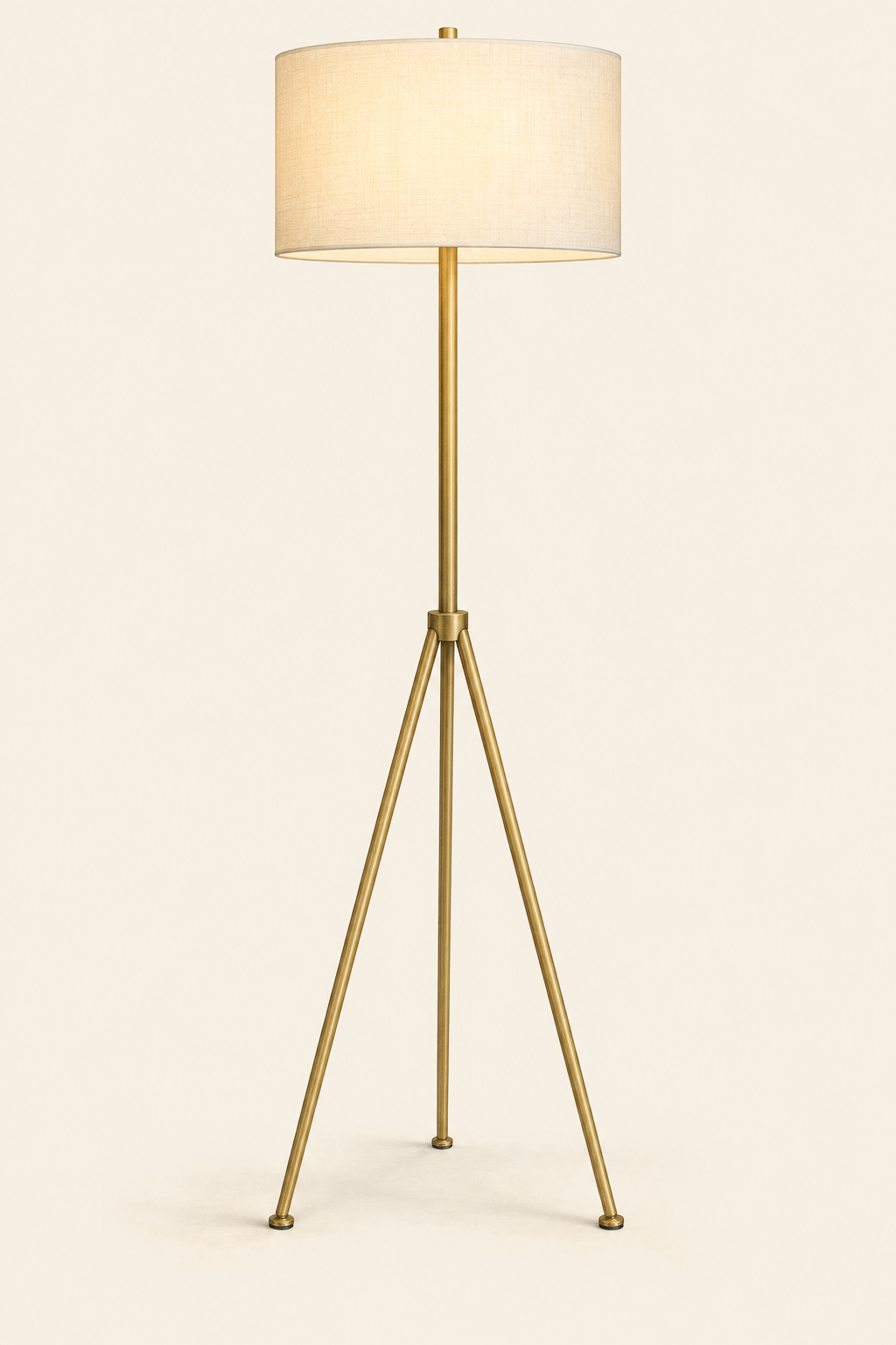 AI illustration representing Brightech Jaxon floor lamp — Brass